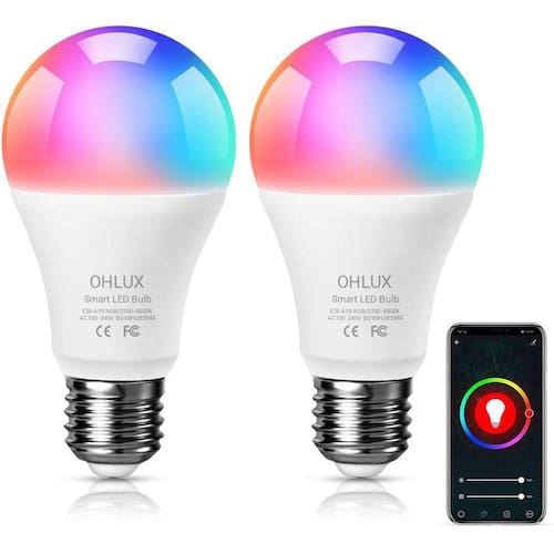 Lâmpada LED WIFI Smart OHLUX, funciona com Alexa e Google Home