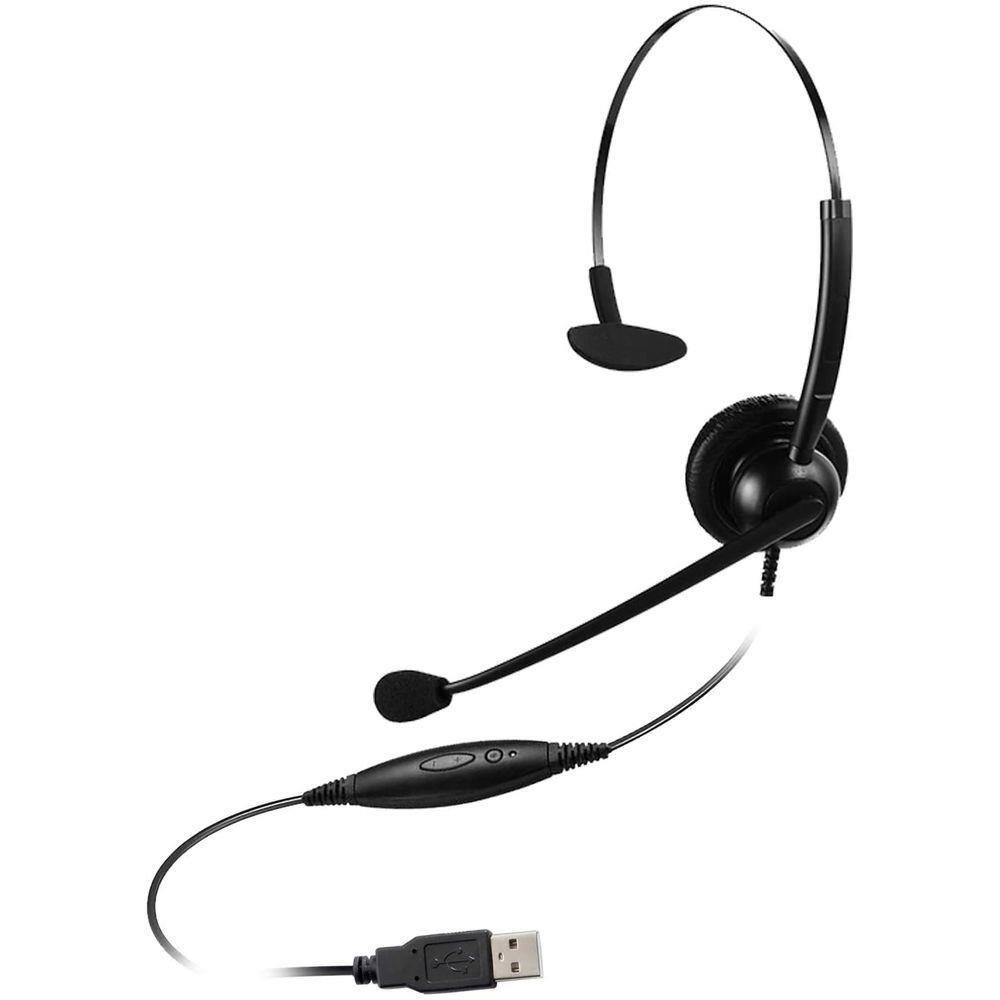 Fones de ouvido USB com cancelamento de ruído de microfone, telefone de  call center e fone de ouvido com controle de volume e microfone mudo, fone  de | Ponto