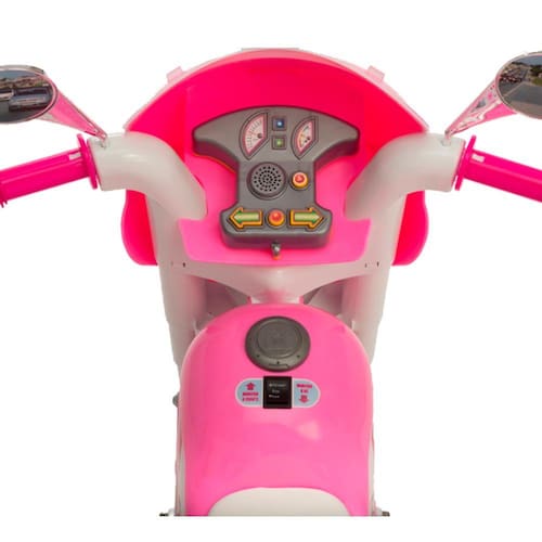 Moto Eletrica Infantil Sprint Turbo Biemme Rosa Pink 12V Capacete - Maçã  Verde Baby