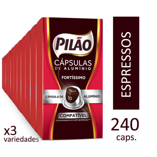 Kit 240 Cápsulas Café Pilao Espressos Menor preço em Kit 240 Cápsulas Café Pilao Espressos
