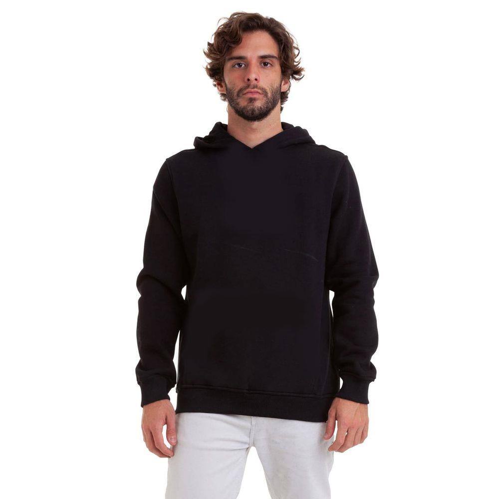 polo neck moletom com capuz