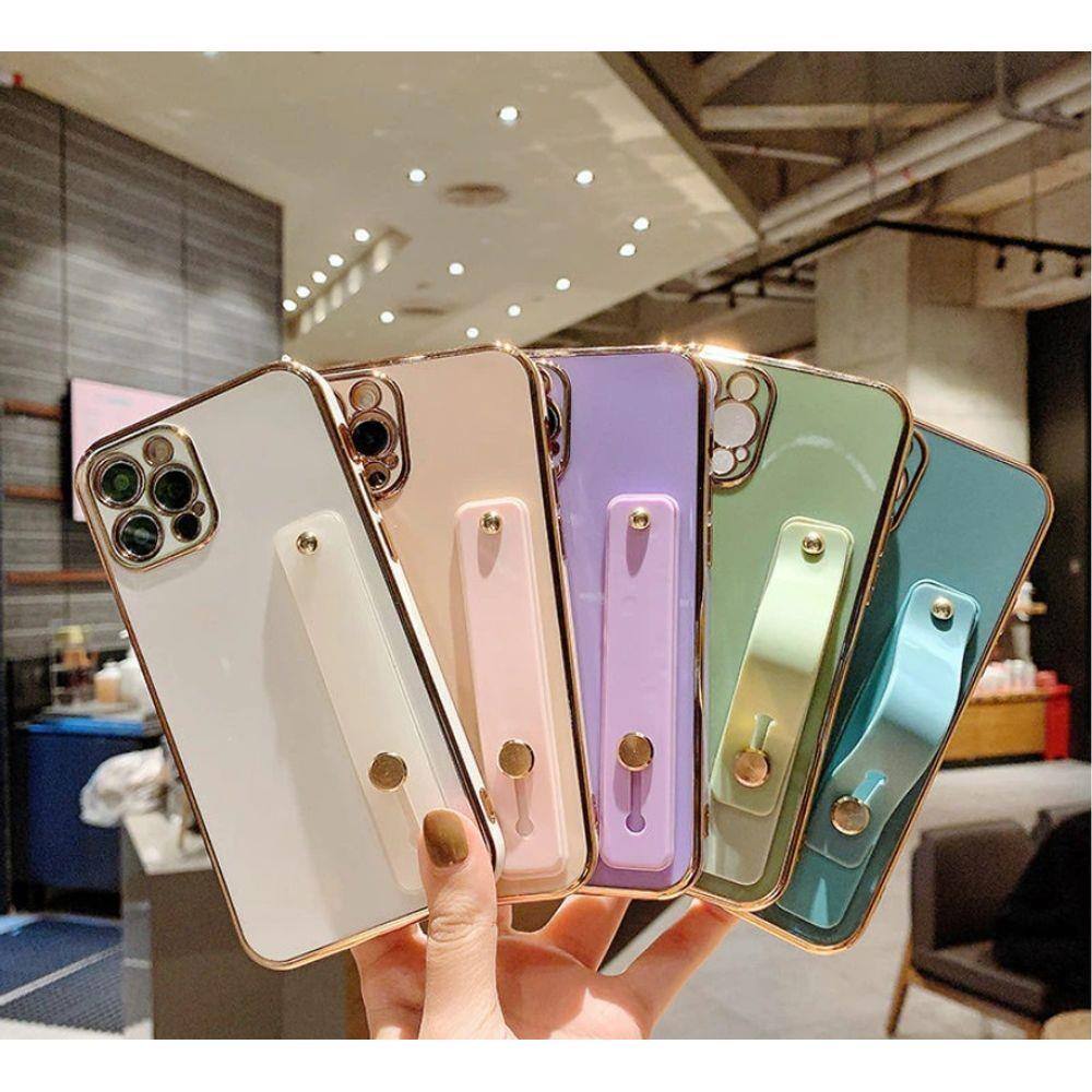 Capa Capinha iPhone11 - Rosa / Silicone Premium Resistente Luxo Suporte  Segurador Dedo Atrás Proteção de Câmera Feminina | Ponto