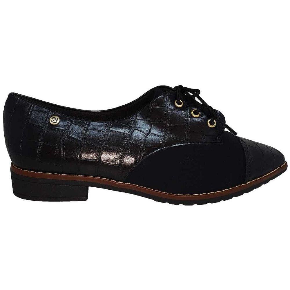 Sapato oxford feminino salto baixo fashion