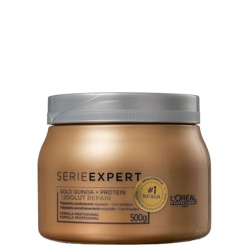 L`Oréal Professionnel Serie Expert Absolut Repair Gold Quinoa + Protein - Máscara Capilar 500g é ruim? L`Oréal Professionnel Serie Expert Absolut Repair Gold Quinoa + Protein - Máscara Capilar 500g é boa?