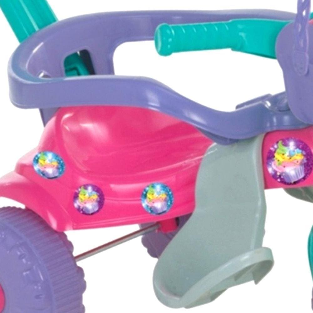 Motoca Triciclo Infantil Tico Bichos Rosa Menina Magic Toys em