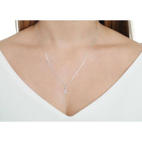 Partially Above head and shoulder Conceited Colar Gargantilha Feminina Letra Inicial L Prata 925 | Ponto Partially Above head and shoulder Conceited Colar Gargantilha Feminina Letra Inicial L Prata 925 | Ponto