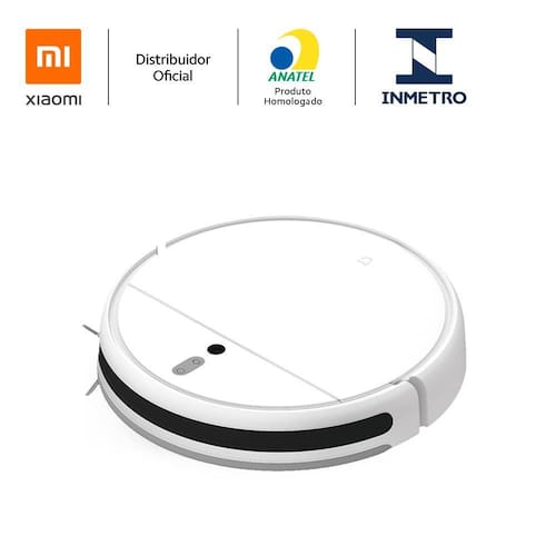 Robô de Limpeza Xiaomi MOP 3 em 1 Varre Aspira Passa pano Mapeamento e Controle via APP WiFi Branco