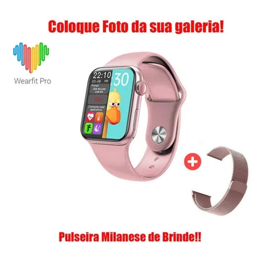 smartwatch 2021 iwo hw12 relógio rose feminino 40mm