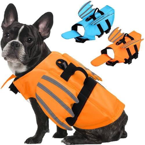 Sunfura Dog Life Jacket com asas, coletes de vida de animais de