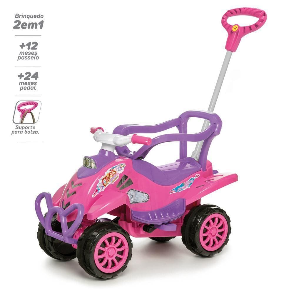 Motoca Quadriciclo Cross Turbo Calesita Pink - Carros a Pedal