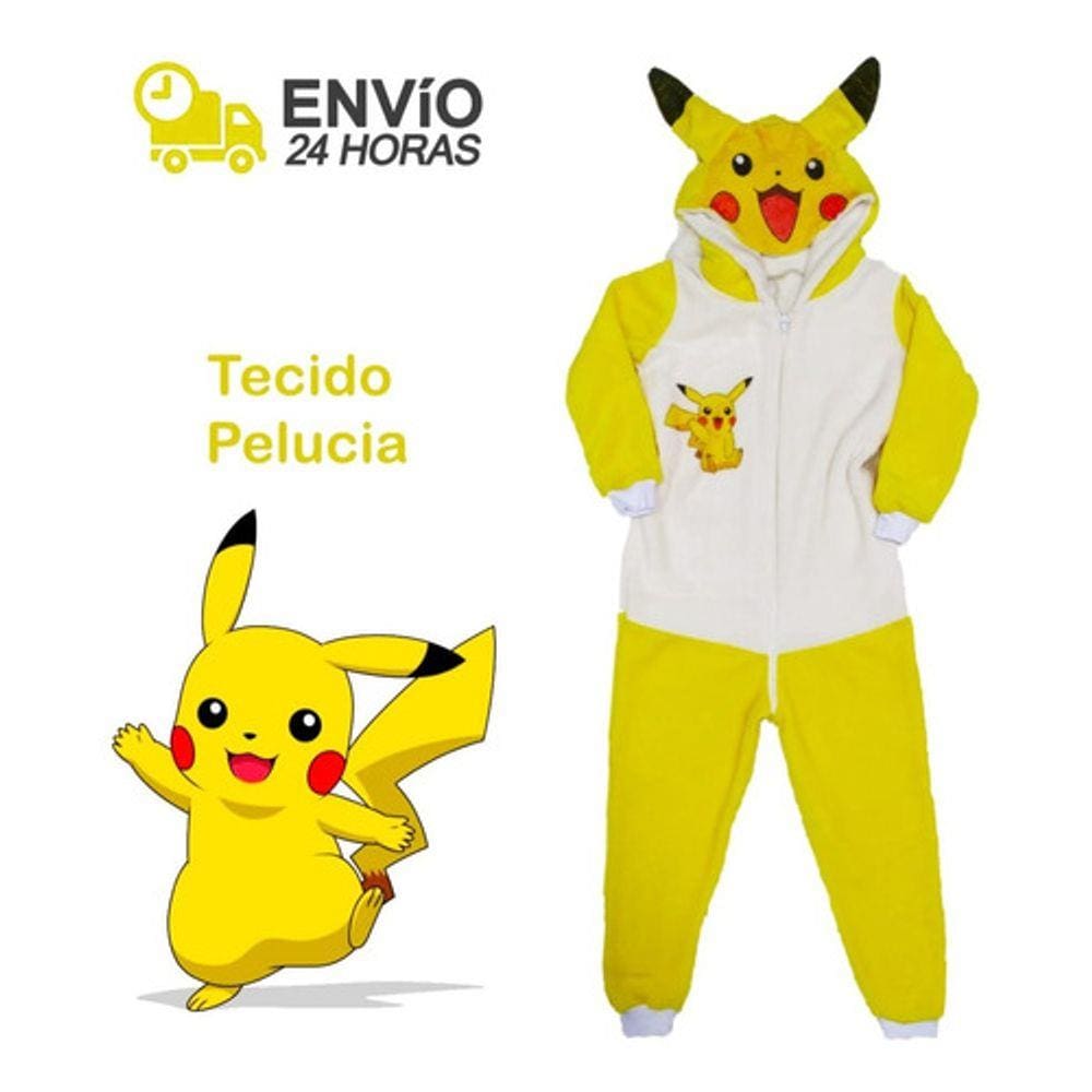 Pijama Infantil Fantasia Pokémon Pikachu