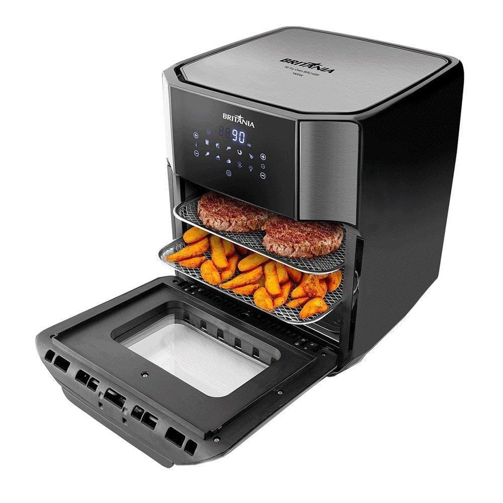 Fritadeira sem Óleo Britânia Air Fryer Oven BFR2100P 12 Litros 2 em 1