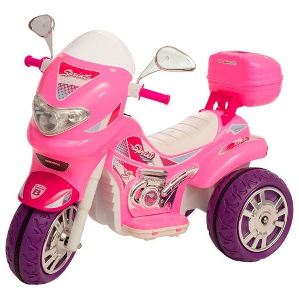 Moto Eletrica Infantil Triciclo Bandeirante Banmoto 6V Rosa - Maçã Verde  Baby