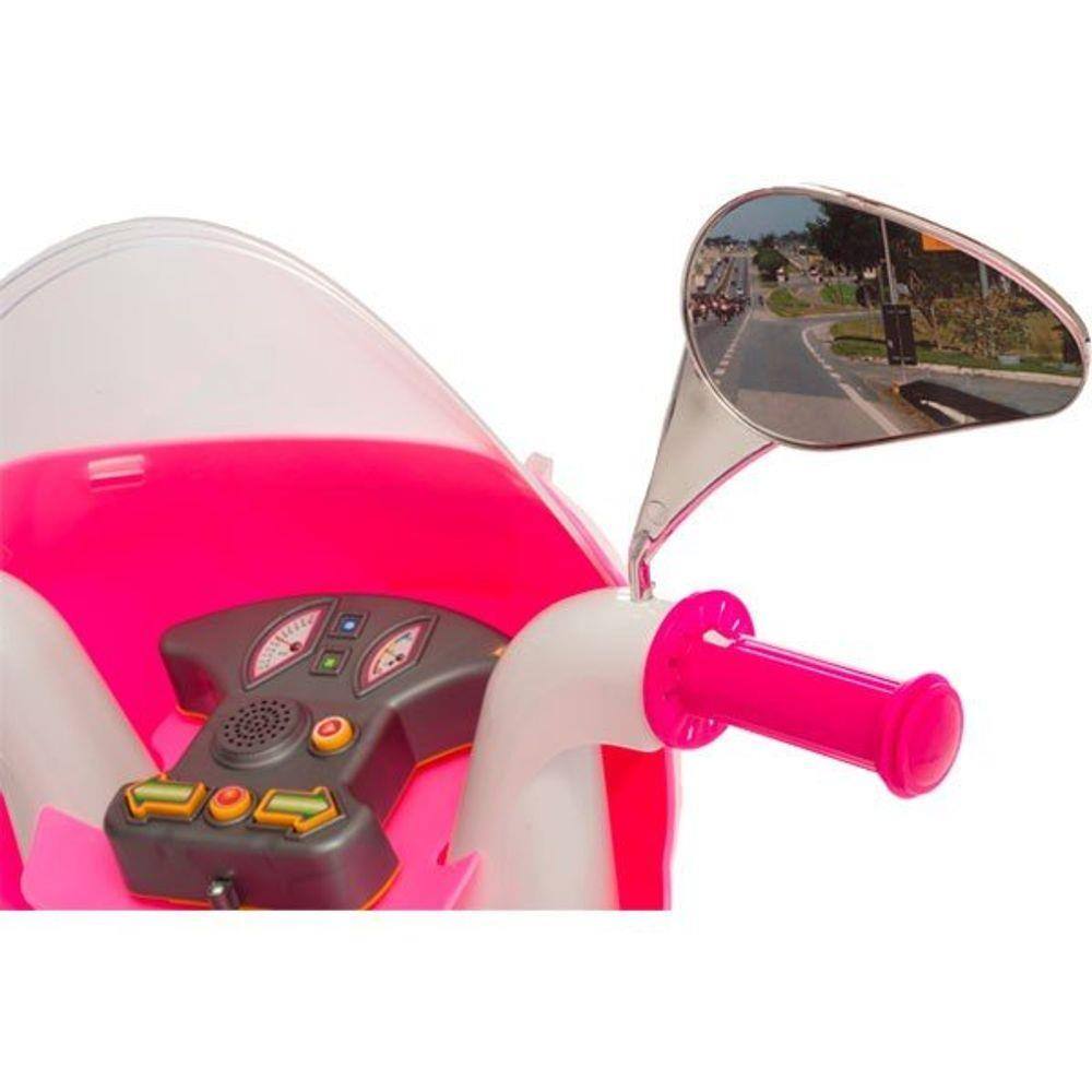 Moto Eletrica Infantil Triciclo Bandeirante Banmoto 6V Rosa - Maçã Verde  Baby