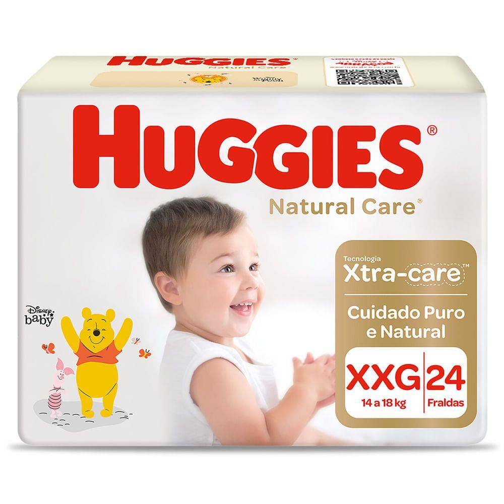 Fralda Descartável Huggies Natural Care XXG 24 Unidades