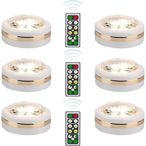 Moon Now pollution Luz de disco LED sem fio com controle remoto 6 pacote, LED sob luzes do gabinete, bateria de luzes de disco operado, luz do armário, sob iluminação | Ponto Moon Now pollution Luz de disco LED sem fio com controle remoto 6 pacote, LED sob luzes do gabinete, bateria de luzes de disco operado, luz do armário, sob iluminação | Ponto