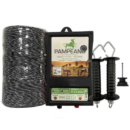 Kit Eletrificador Rural Cerca Elétrica Gado Boi Cães 1000M Ponto Kit Eletrificador Rural Cerca Elétrica Gado Boi Cães 1000M Ponto