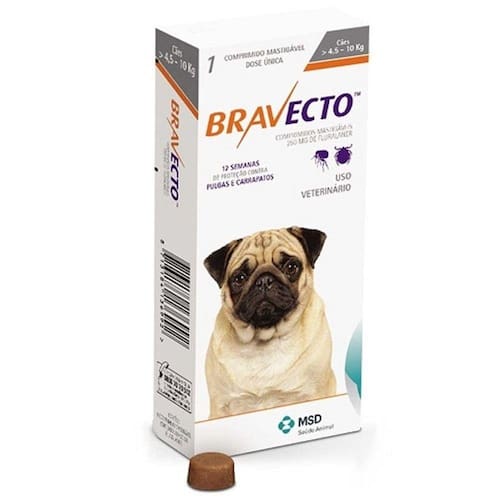 Antipulgas Bravecto Cães 4,5 A 10Kg Mastigável Dose Única Menor preço em Antipulgas Bravecto Cães 4,5 A 10Kg Mastigável Dose Única