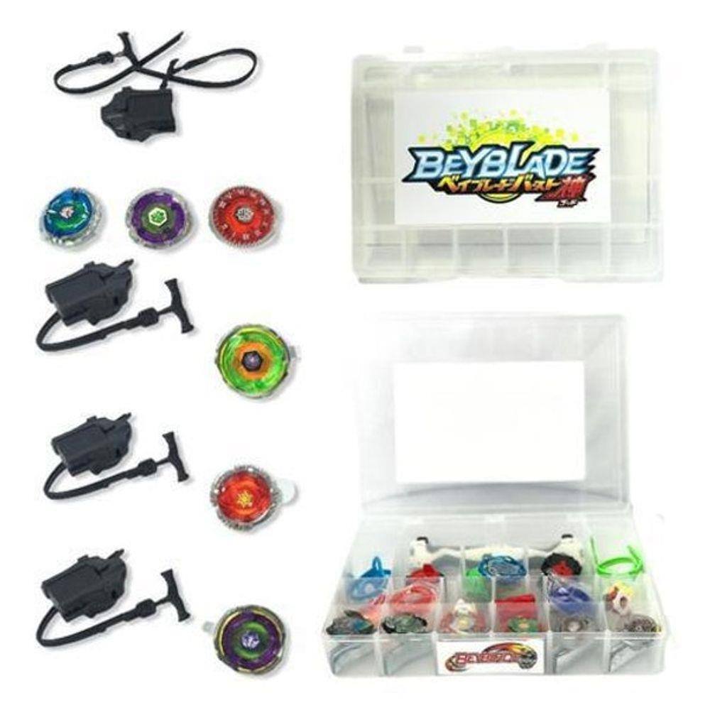 KIT BEYBLADE TORNADO COM LUZ LANÇADOR E ARENA LIANFA TOYS