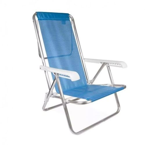 Cadeira Alumínio Sannet Azul 8 Posições Praia Piscina Mor Menor preço em Cadeira Alumínio Sannet Azul 8 Posições Praia Piscina Mor