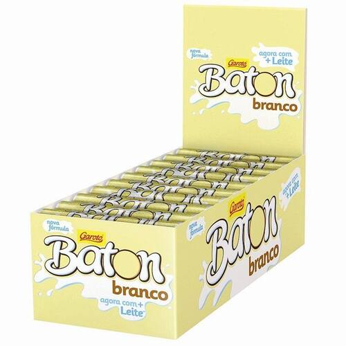 Chocolate Baton Branco 16gr C/30un - Garoto Menor preço em Chocolate Baton Branco 16gr C/30un - Garoto