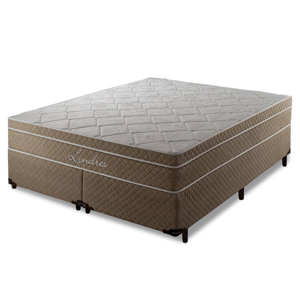 Conjunto Cama Box + Colchão Londres Casal Molas Ensacadas 138x188x72cm -  Umaflex | Ponto