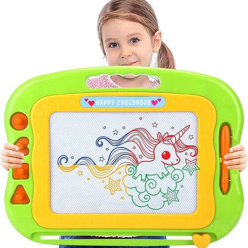 Acksonse Drawing Board for Toddlers, Travel Size Kids Drawing Board with Pen