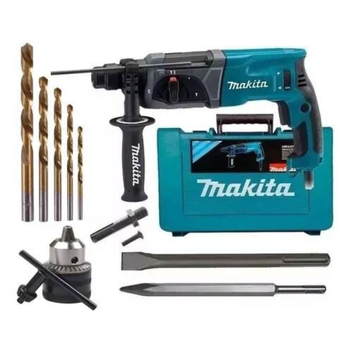 Martelete Combinado Sds Hr2470 800w Makita + Kit Ferramentas Menor preço em Martelete Combinado Sds Hr2470 800w Makita + Kit Ferramentas
