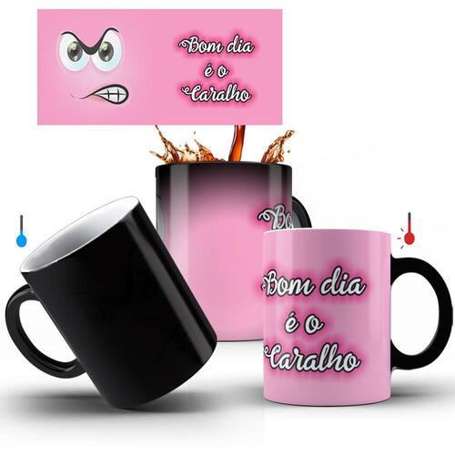 Caneca Mágica de Porcelana 325ml Bom | Ponto Caneca Mágica de Porcelana 325ml Bom | Ponto