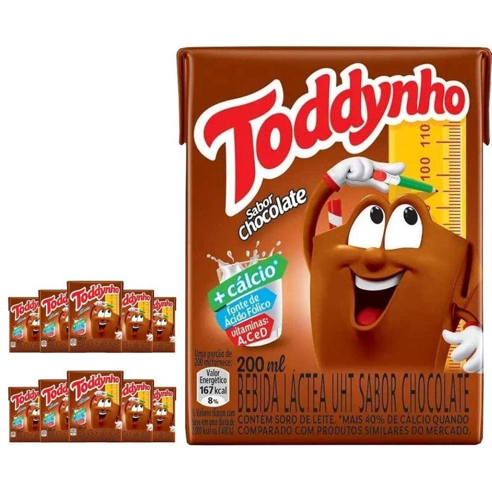 Achocolatado TODDYNHO 200ML bebida láctea - KIT C/10