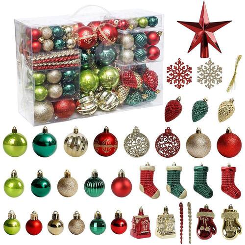 Enfeite de árvore de Natal, 132pcs | Ponto Enfeite de árvore de Natal, 132pcs | Ponto