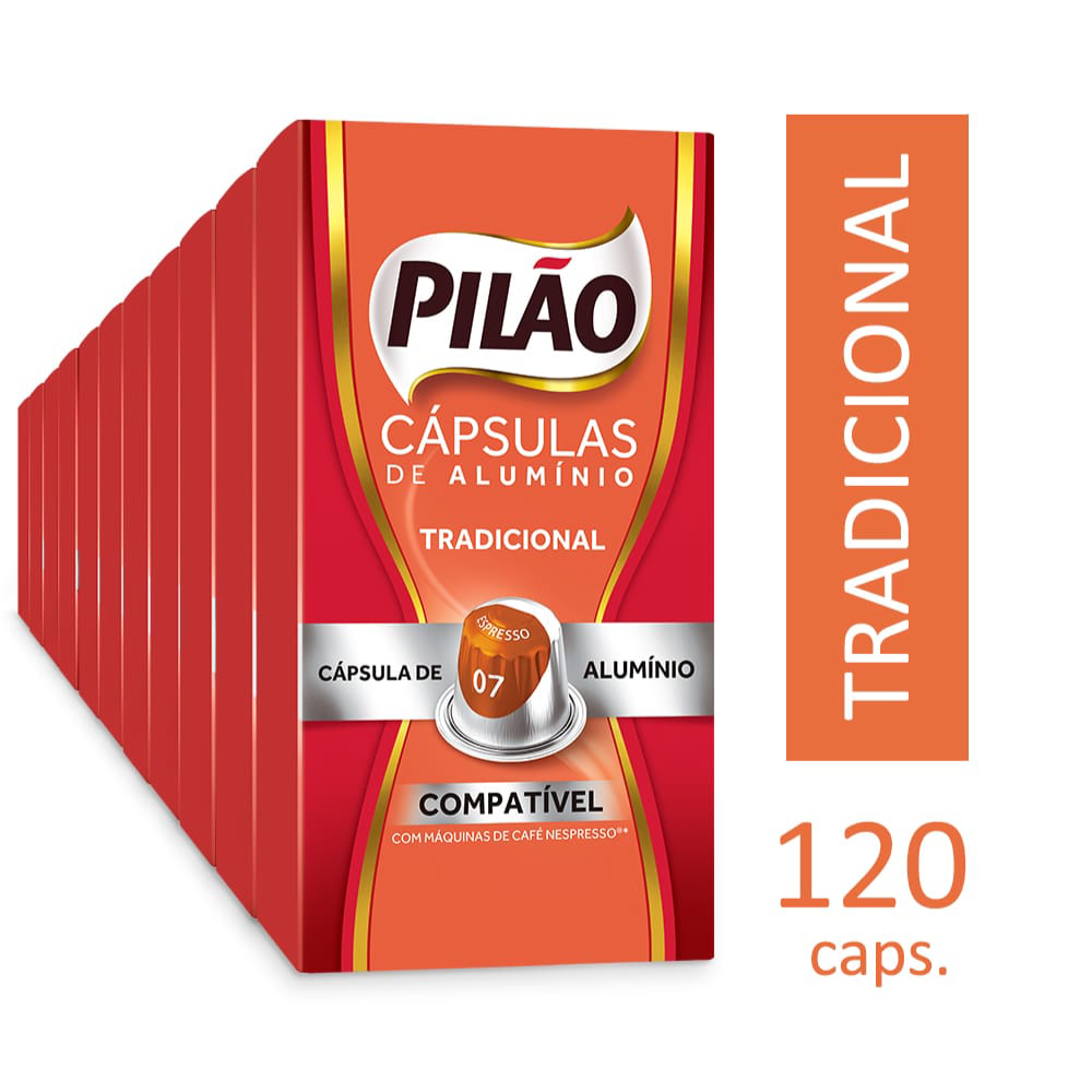 Kit 120 Cápsulas Café Pilão Tradicional 7