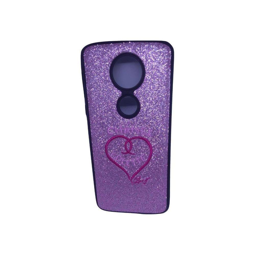 Capa Case Capinha Motorola Moto E5 Plus Coração Bordado | Ponto