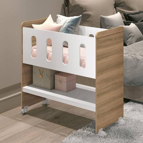 Mini Berço 3 em 1 93x94cm Escrivaninha e Trocador Zain Móveis Reller Branco Fosco com Mezzo Fosco é boa?