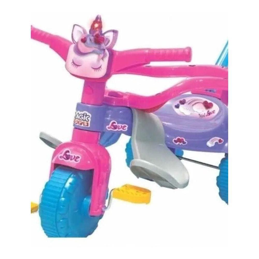 Motoca Triciclo Infantil Tico Bichos Rosa Menina Magic Toys em