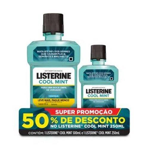 Promopack Antisséptico Bucal Listerine Cool Mint 500ml + 250ml é ruim? Promopack Antisséptico Bucal Listerine Cool Mint 500ml + 250ml é boa?