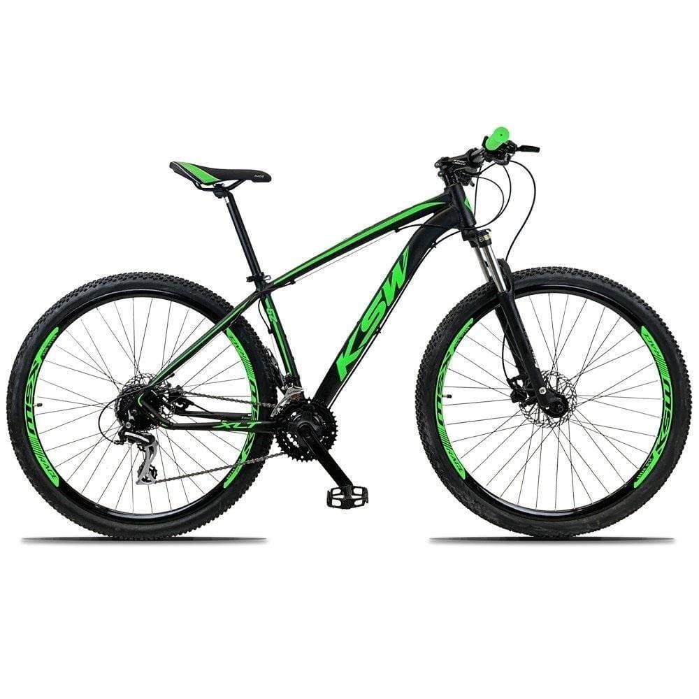 Bicicleta Ksw Xlt Disc M T17 Aro 29 Susp. Dianteira 24 Marchas - Preto/verde