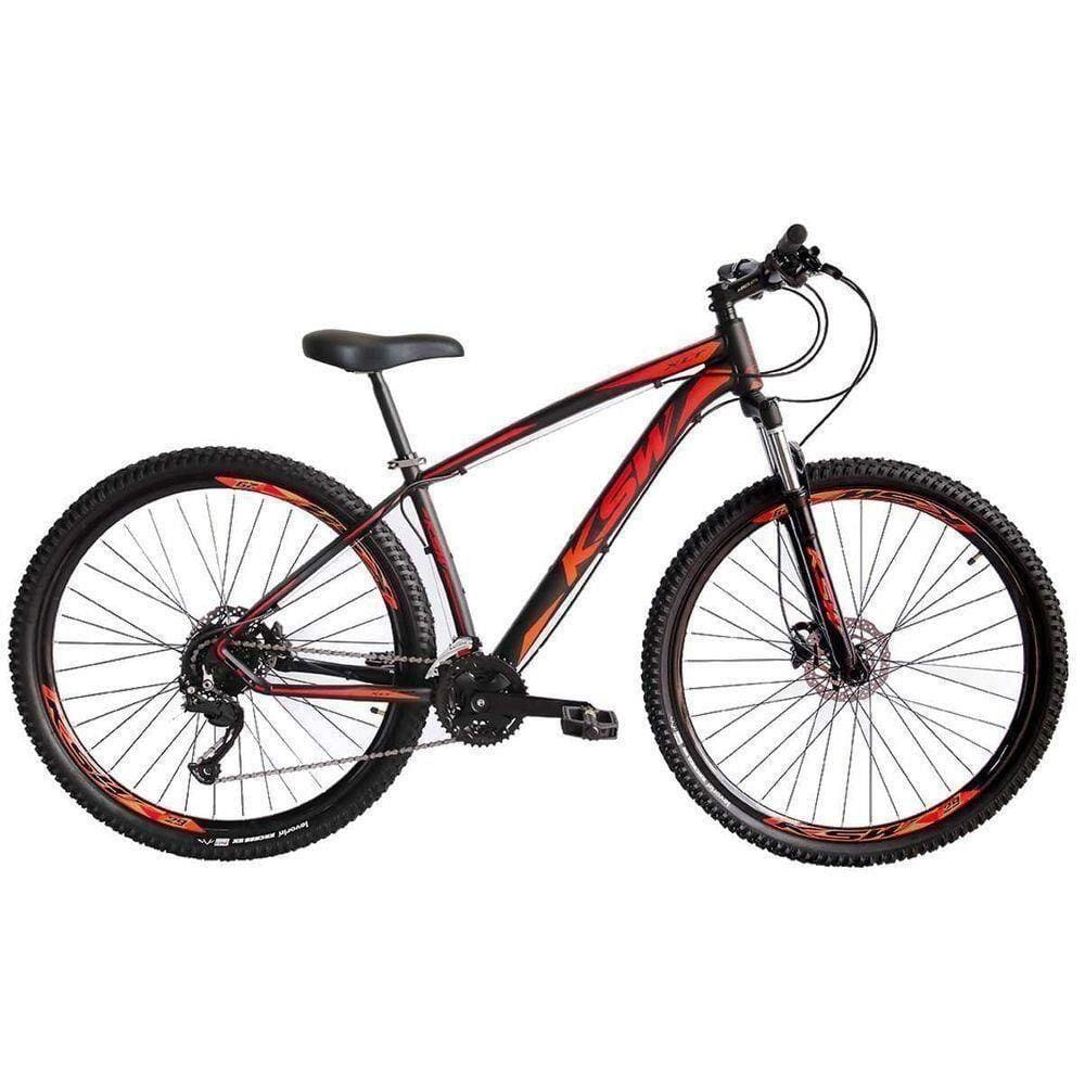 Bicicleta Ksw Xlt 2020 Disc M T15 Aro 29 Susp. Dianteira 24 Marchas - Preto/vermelho