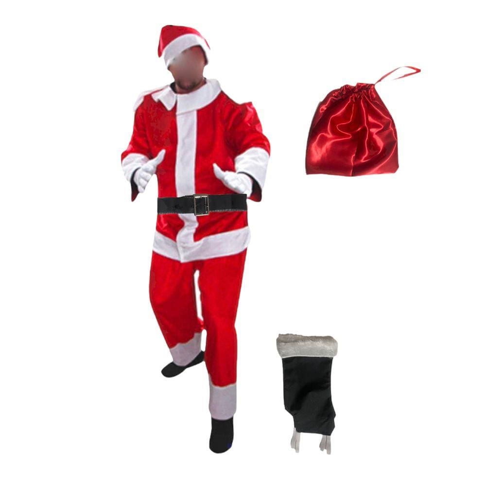 Kit 5 Fantasia Natal Roupa Papai Noel | Ponto