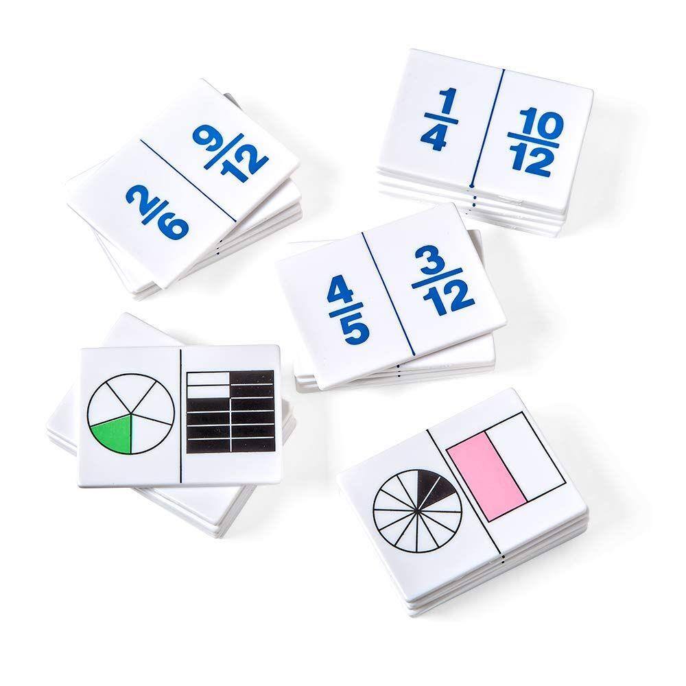 Hand2mind Fraction Dominoes Game Tiles, Montessori Math Materials ...