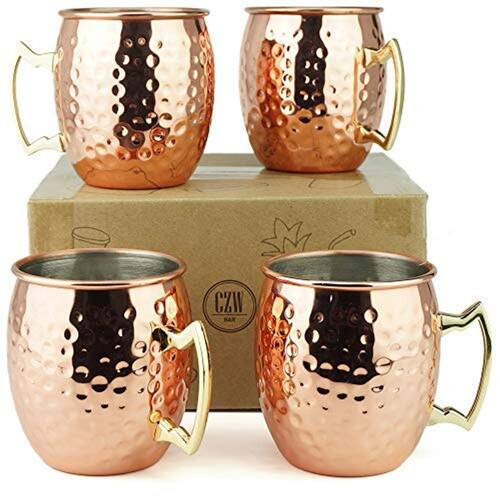 PG Moscow Mule Mugs Tamanho Grande 19 onças Conjunto de 4 Copas
