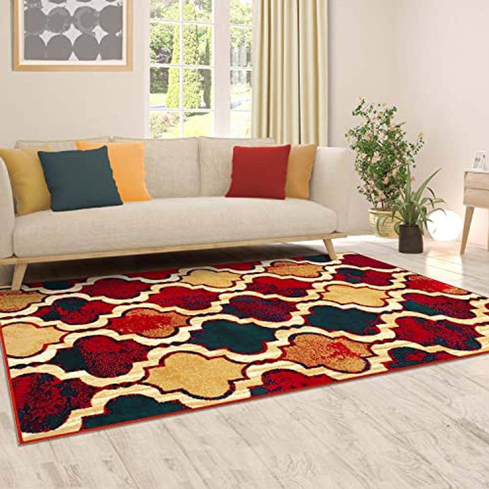 965 Decoração Moderna Area Rugs 8x10 7' 10" X 10' 6" Burgundy 