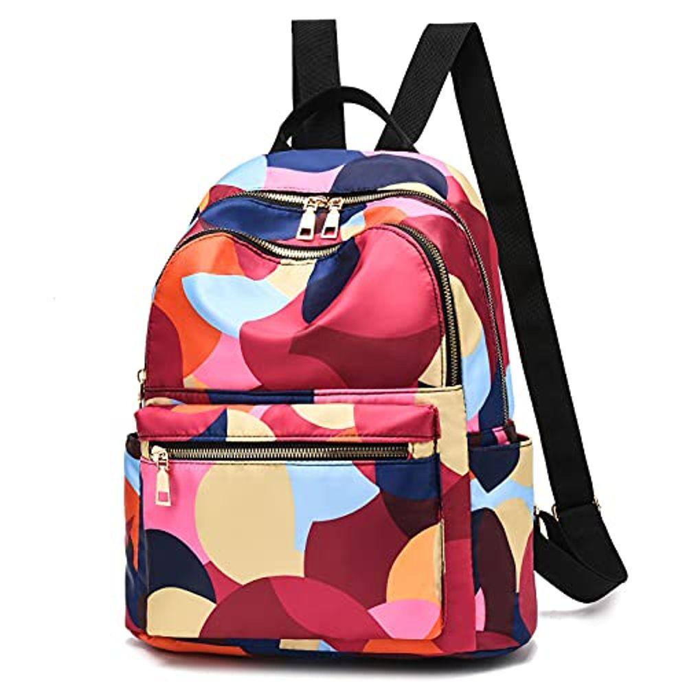 Mochila para mulheres nylon viagem mochila bolsa preta bolsa de escola  pequena | Ponto