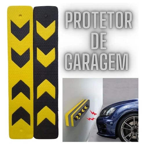 Protetor De Garagem Para Choque Parede Estacionamento 2Pe as Ponto