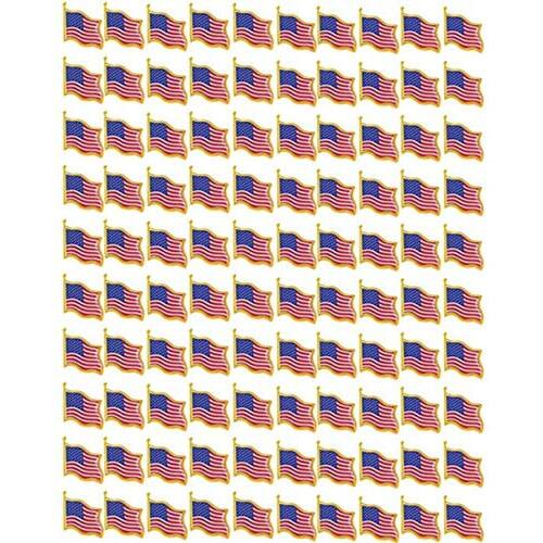 TANG SONG 100PCS Bandeira Americana Acenando Lapela Pinos Estados 