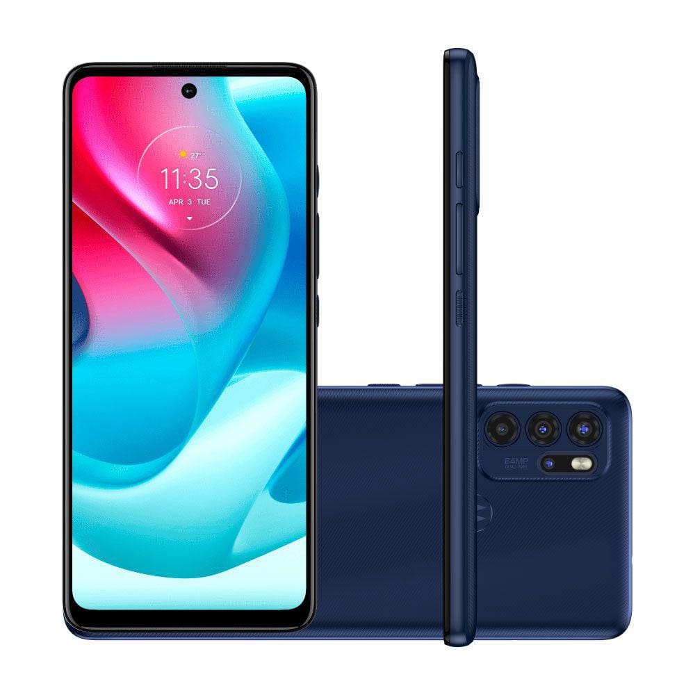 Smartphone Motorola Moto G60S 128GB 6GB RAM 4G Tela 6,8" Câmera 64 + 8 + 5 + 2MP Frontal 16MP Azul