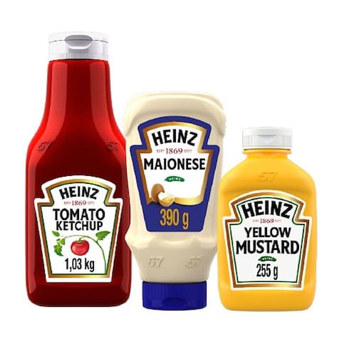 Burguer Kit Heinz Ketchup Tradicional 1kg + Maionese 390g + Menor preço em Burguer Kit Heinz Ketchup Tradicional 1kg + Maionese 390g +