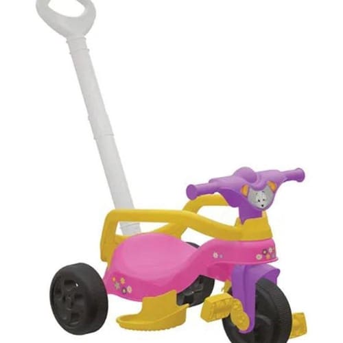 Triciclo Infantil Encantado Completo Com Haste De Empurrar E Pedal