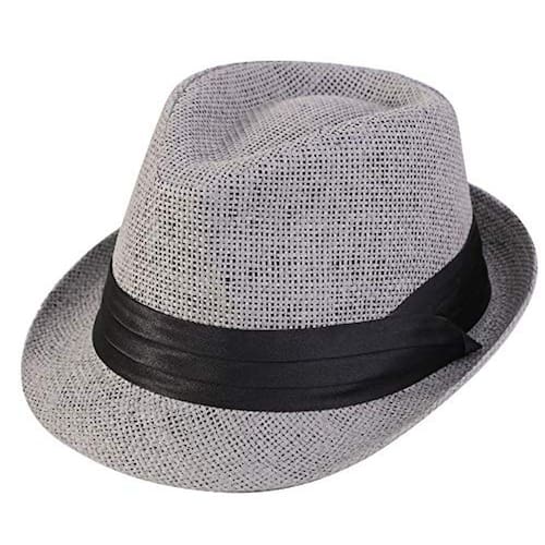 Simplicity Straw Fedora Mens Hats Fedora Mens Fedora Hat Gangster Hats for Men Trilby Short Brim