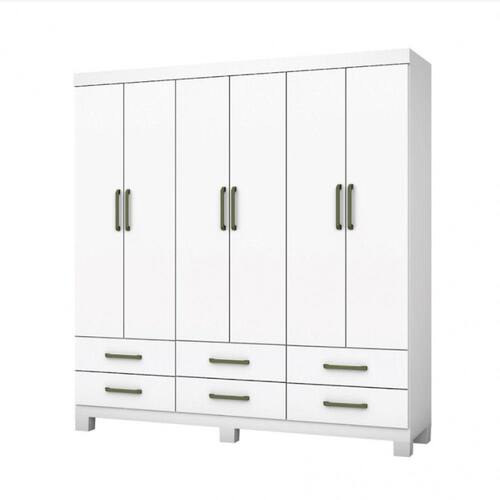 Guarda Roupa Casal D22 6 Portas 6 Gavetas Carioca Móveis Menor preço em Guarda Roupa Casal D22 6 Portas 6 Gavetas Carioca Móveis